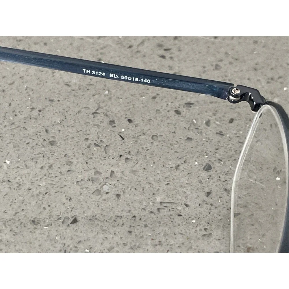 TOMMY HILFIGER TH3124 BL Eyeglasses Frames ONLY Half Rim 50-18-140 Blue oval